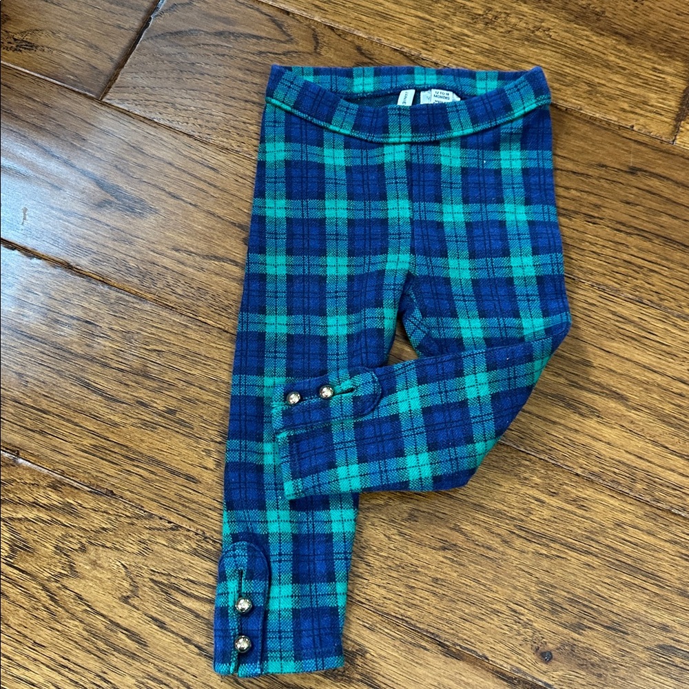 Janie and Jack Navy and Green Plaid Kids Matching Set - Picture 3 of 4